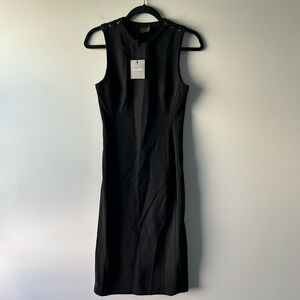 St. John black sleeveless dress